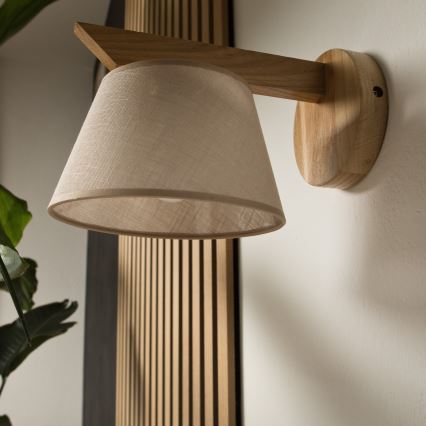 Lámpara de pared ANTONIO 1xE14/40W/230V roble
