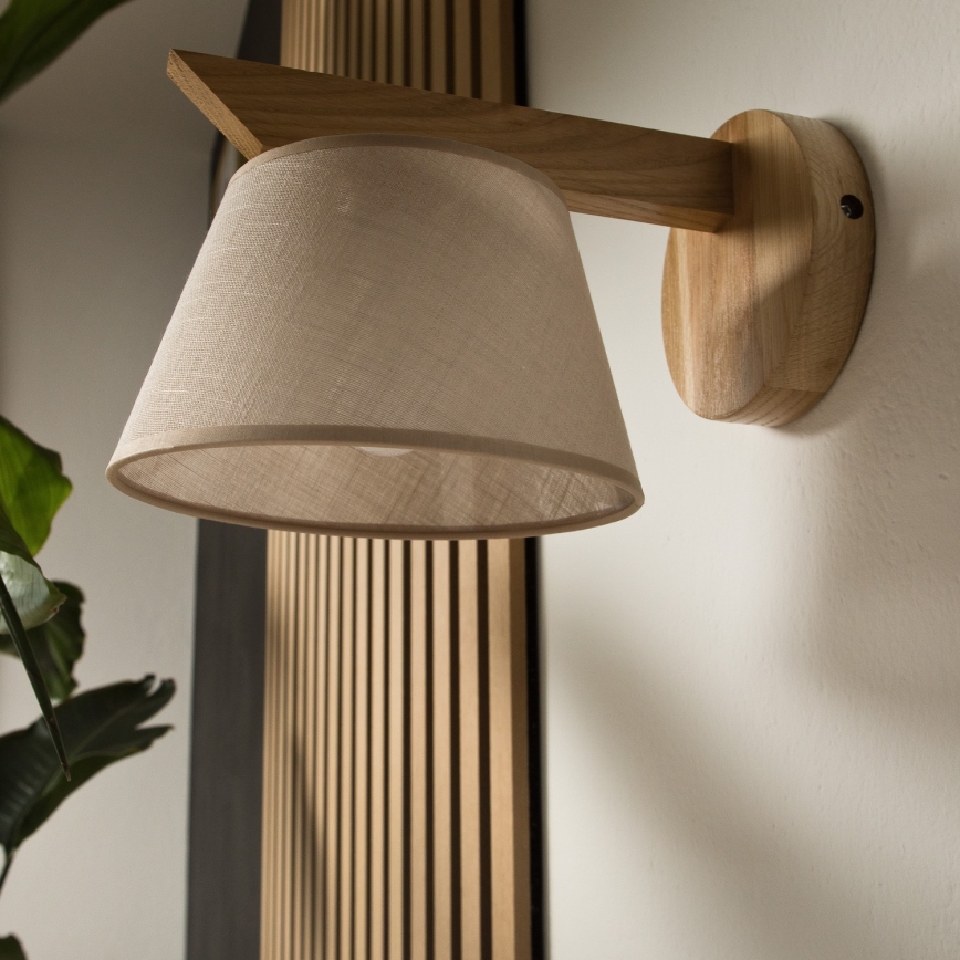 Lámpara de pared ANTONIO 1xE14/40W/230V roble