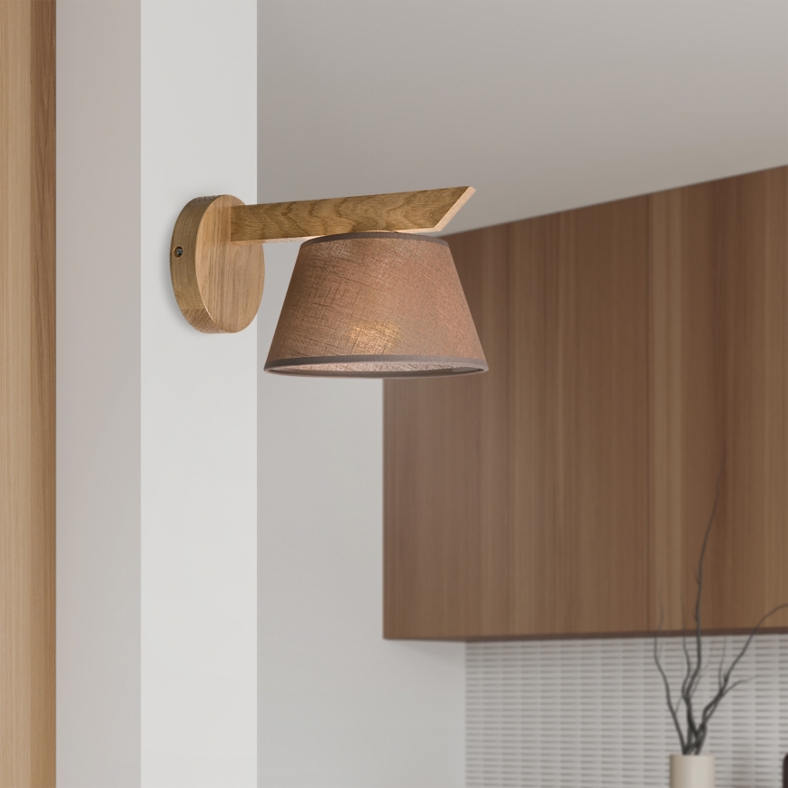 Lámpara de pared ANTONIO 1xE14/40W/230V roble