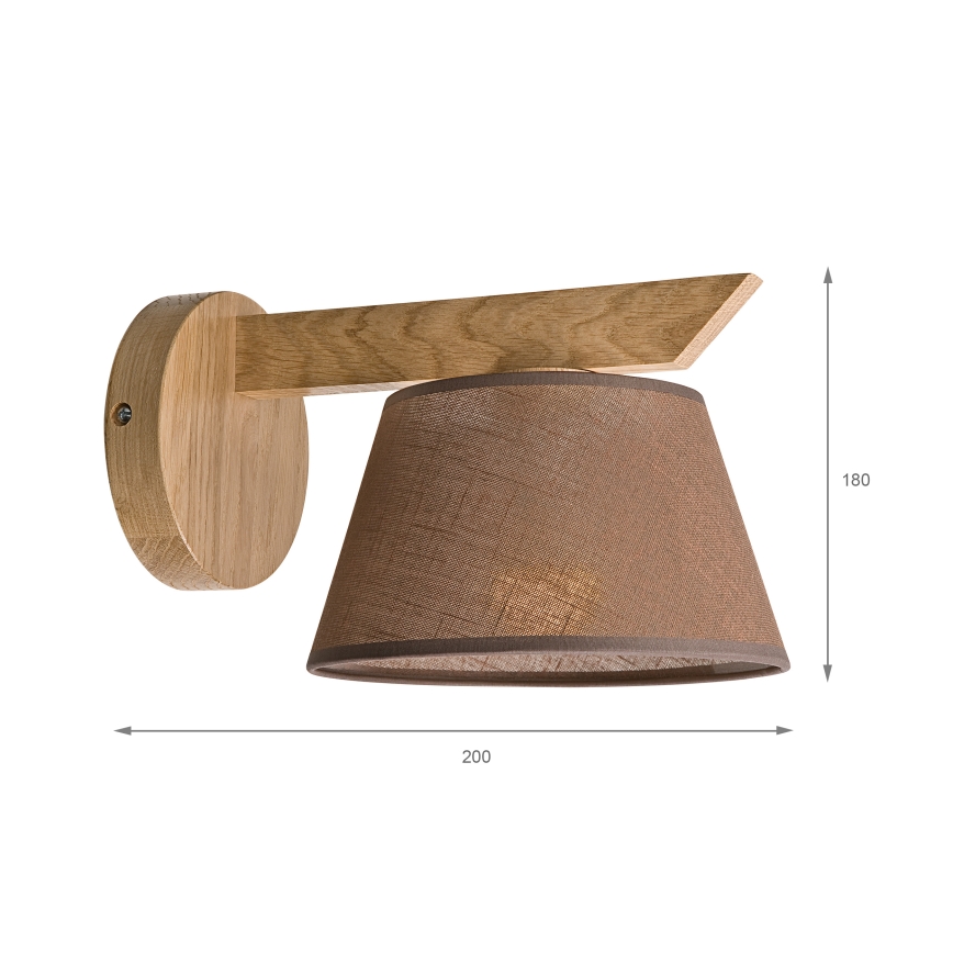 Lámpara de pared ANTONIO 1xE14/40W/230V roble