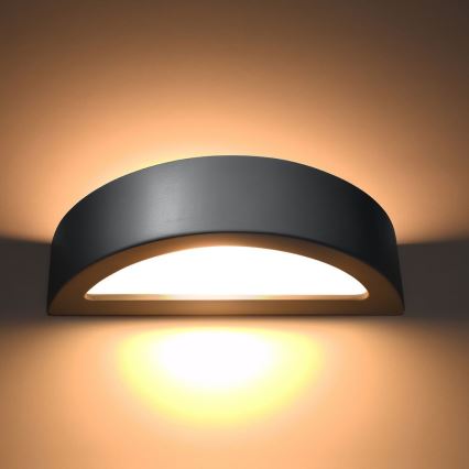 Lámpara de pared ATENA 1xE27/60W/230V gris