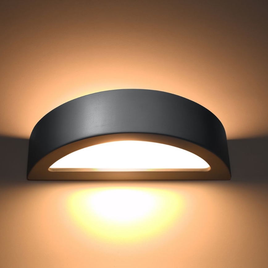 Lámpara de pared ATENA 1xE27/60W/230V gris