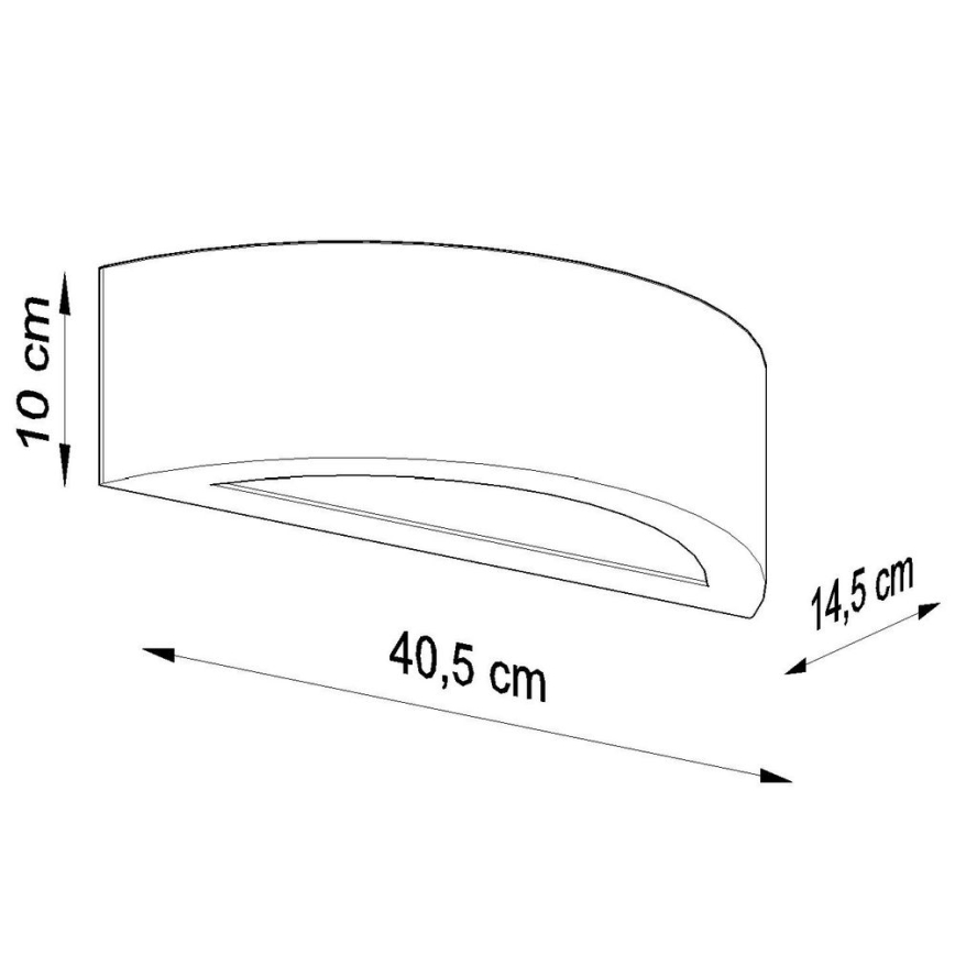 Lámpara de pared ATENA 1xE27/60W/230V gris