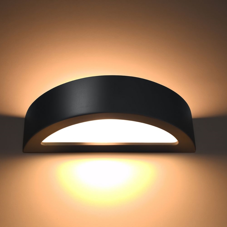 Lámpara de pared ATENA 1xE27/60W/230V negro