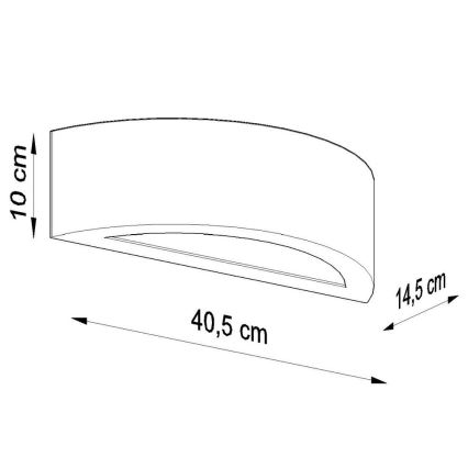 Lámpara de pared ATENA 1xE27/60W/230V negro