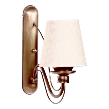 Lámpara de pared CLASSIC 1xE27/40W/230V bronce/beige