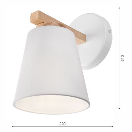 Lámpara de pared ELLIE 1xE27/60W/230V haya