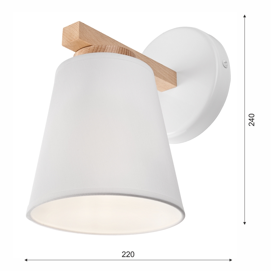 Lámpara de pared ELLIE 1xE27/60W/230V haya