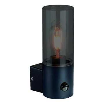 Lámpara de pared exterior con sensor de movimiento HARLEM 1xE27/60W/230V IP44 negro