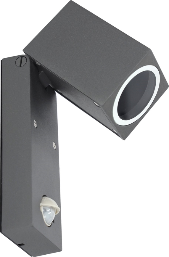 Lámpara de pared exterior con sensor QUAZAR 1xGU10/35W/230V IP44 gris