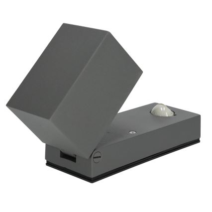 Lámpara de pared exterior con sensor QUAZAR 1xGU10/35W/230V IP44 gris