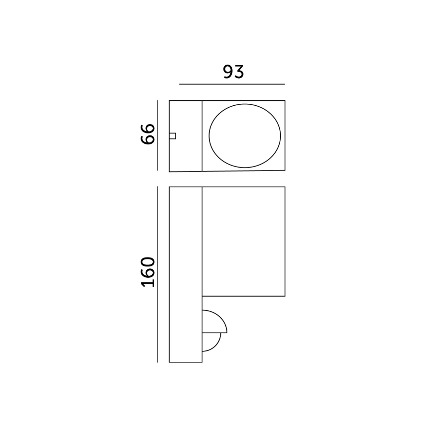 Lámpara de pared exterior con sensor QUAZAR 1xGU10/35W/230V IP44 gris