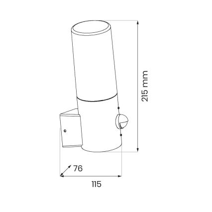 Lámpara de pared exterior con sensor de movimiento HARLEM 1xE27/60W/230V IP44 negro