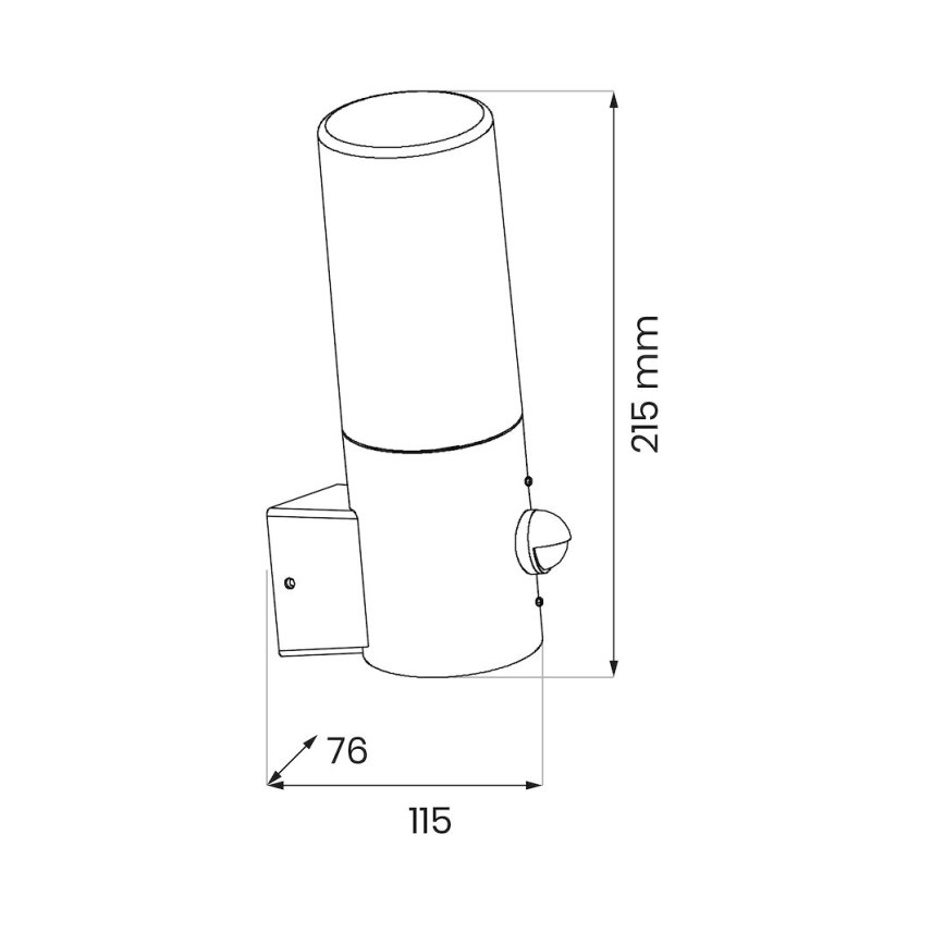 Lámpara de pared exterior con sensor de movimiento HARLEM 1xE27/60W/230V IP44 negro
