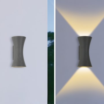 Lámpara de pared exterior LED BICON 10W/230V antracita IP44