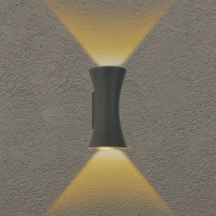 Lámpara de pared exterior LED BICON 10W/230V antracita IP44