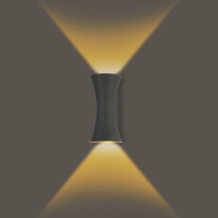 Lámpara de pared exterior LED BICON 10W/230V antracita IP44