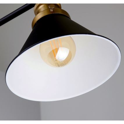 Lámpara de pared FUNDO 1xE27/40W/230V negra/dorada