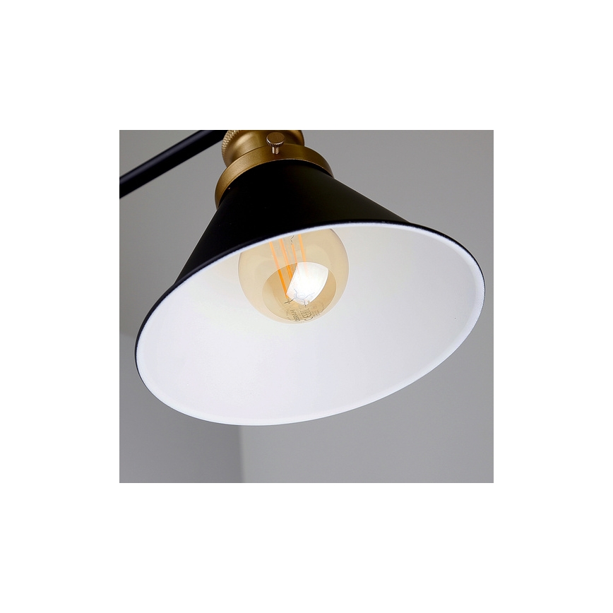 Lámpara de pared FUNDO 1xE27/40W/230V negra/dorada