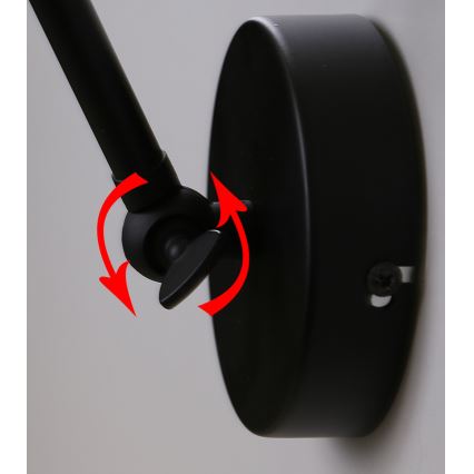 Lámpara de pared FUNDO 1xE27/40W/230V negra/dorada