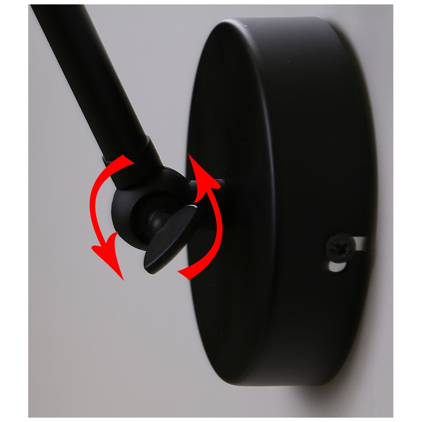 Lámpara de pared FUNDO 1xE27/40W/230V negra/dorada