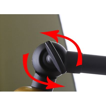 Lámpara de pared FUNDO 1xE27/40W/230V negra/dorada