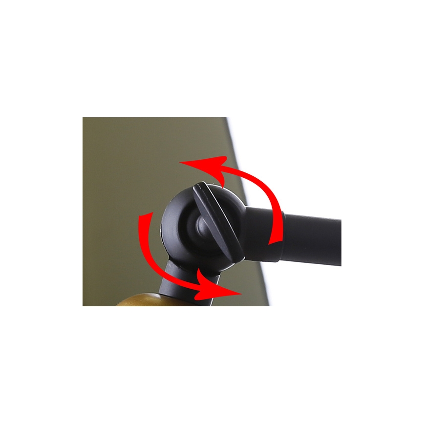 Lámpara de pared FUNDO 1xE27/40W/230V negra/dorada