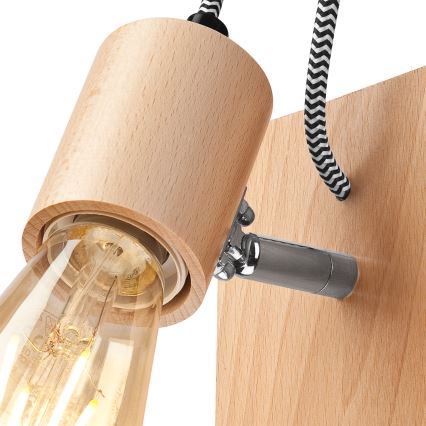 Lámpara de pared GUSTAVO 1xE27/60W/230V haya