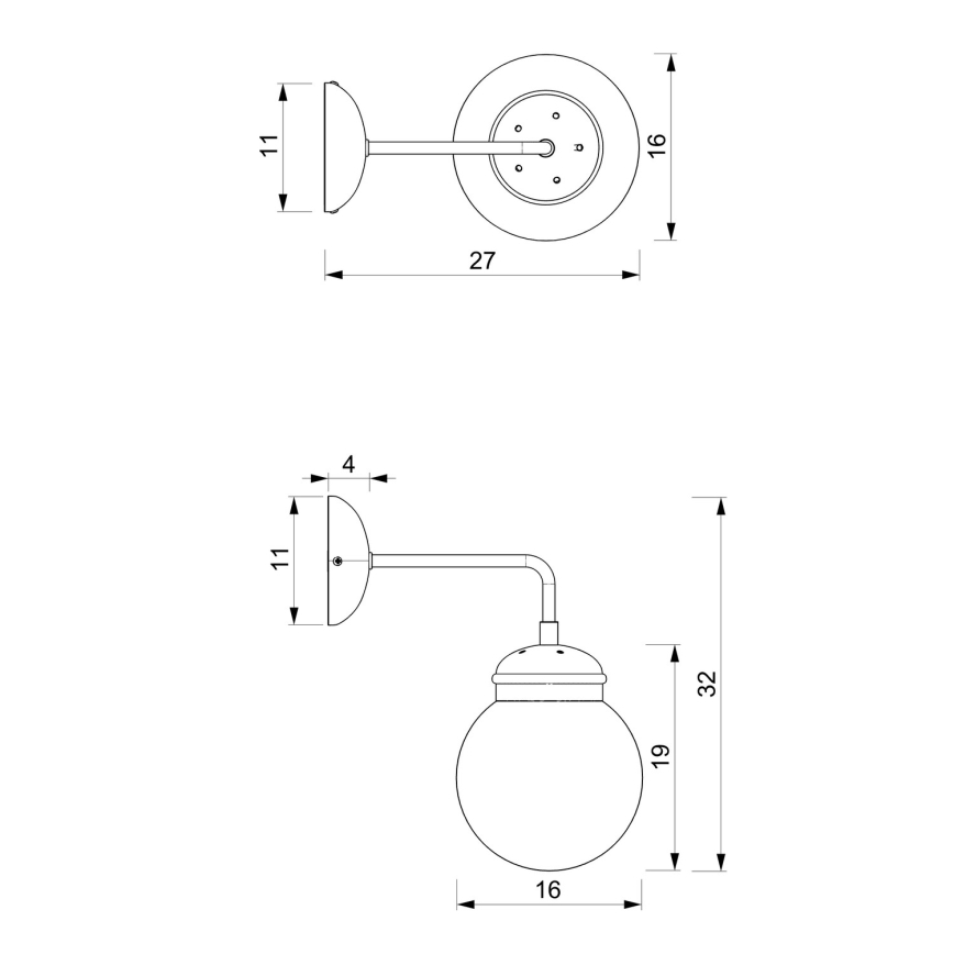 Lámpara de pared HYDRO 1 1xE14/60W/230V