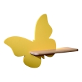 Lámpara de pared infantil LED con estante BUTTERFLY LED/5W/230V amarillo/madera,