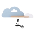 Lámpara de pared infantil LED con estante CLOUD LED/5W/230V azul/blanco,