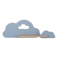 Lámpara de pared infantil LED con estante CLOUD LED/5W/230V azul,
