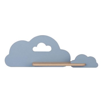 Lámpara de pared infantil LED con estante CLOUD LED/5W/230V azul,