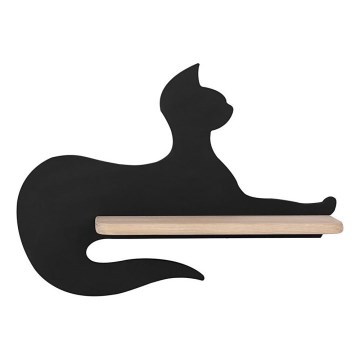Lámpara de pared infantil LED con estante GATO NEGRO LED/5W/230V,