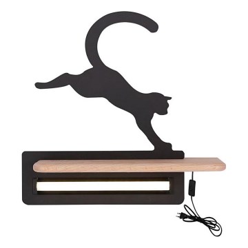 Lámpara de pared infantil LED con estante JUMPING CAT LED/5W/230V,