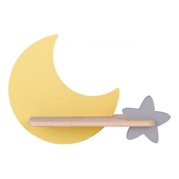 Lámpara de pared infantil LED con estante MOON LED/5W/230V,