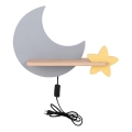 Lámpara de pared infantil LED con estante MOON LED/5W/230V,