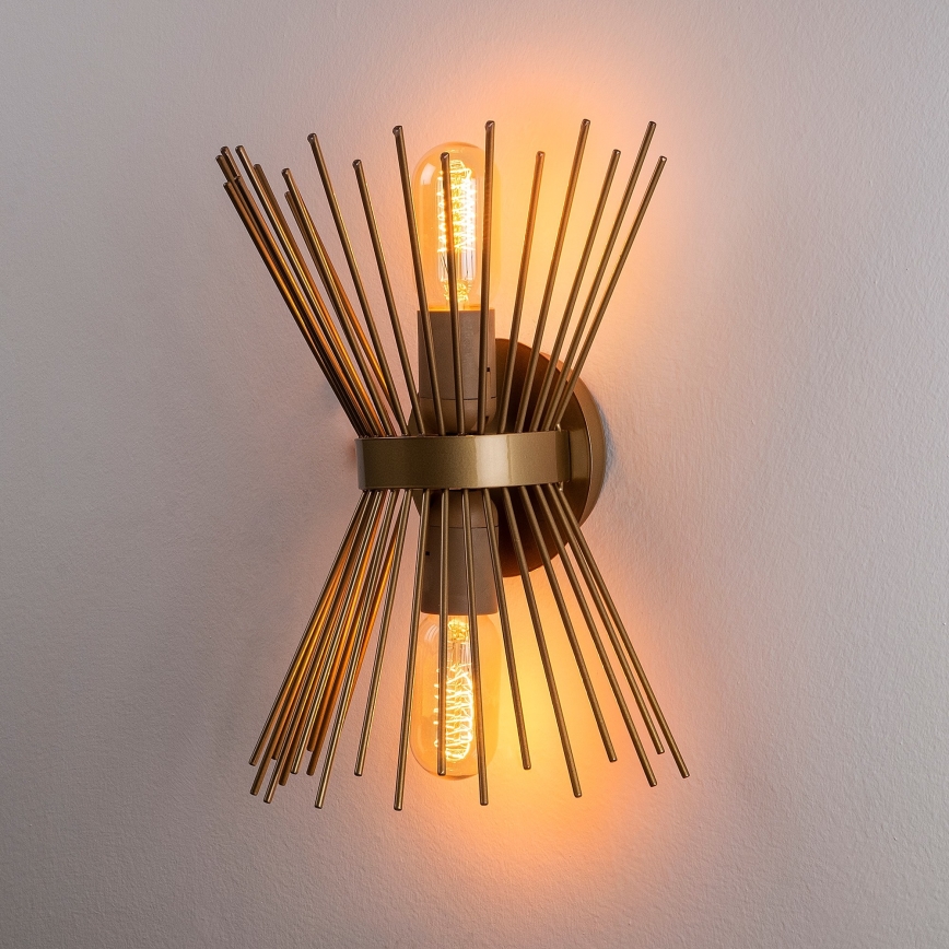 Lámpara de pared KIRPI 2xE27/40W/230V dorado
