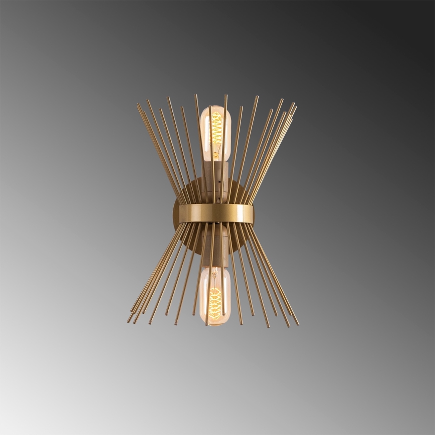Lámpara de pared KIRPI 2xE27/40W/230V dorado