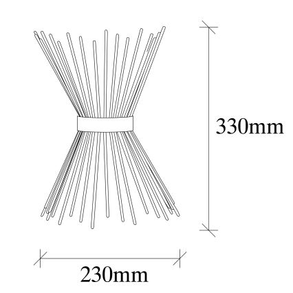 Lámpara de pared KIRPI 2xE27/40W/230V dorado