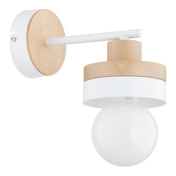 Lámpara de pared LARSO 1xE27/15W/230V blanca/beige