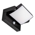 Lámpara de pared LED exterior con sensor LED/17W/230V 4000K IP65 negra
