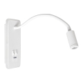 Lámpara de pared LED flexible con USB BASE 1xLED/8W+1xLED/2W/230V blanca