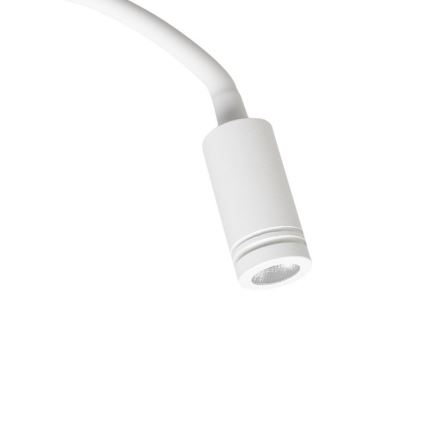 Lámpara de pared LED flexible con USB BASE LED/8W+LED/2W/230V blanca