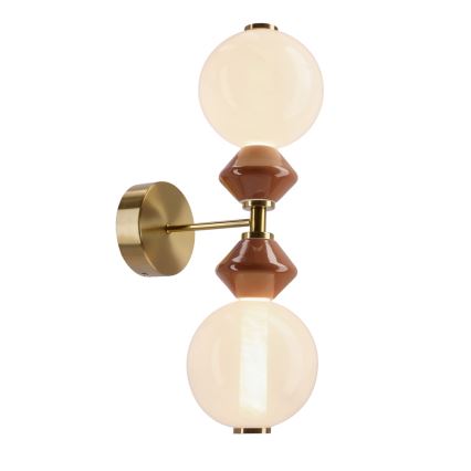 Lámpara de pared LED FLORES 2x LED/5W/230V dorada/marrón