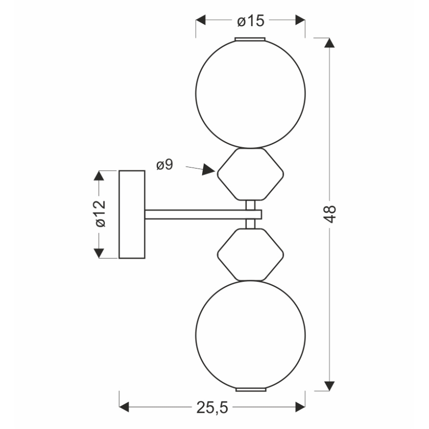 Lámpara de pared LED FLORES 2x LED/5W/230V dorada/marrón