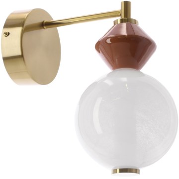 Lámpara de pared LED FLORES LED/7W/230V dorada/marrón