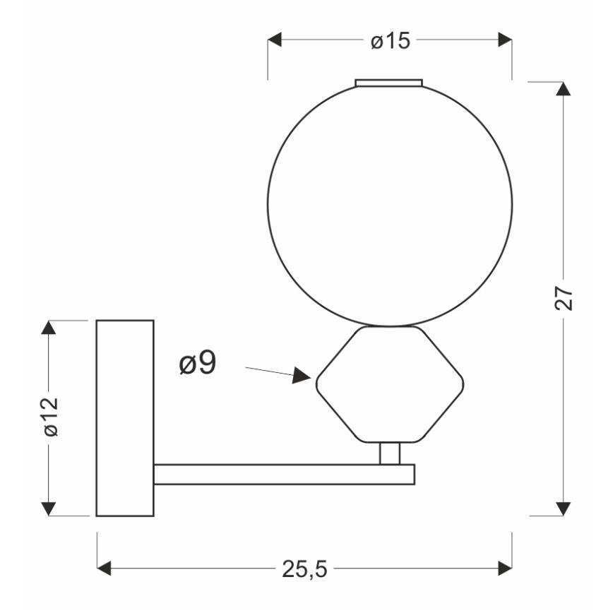 Lámpara de pared LED FLORES LED/7W/230V dorada/marrón