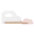 Lámpara de pared LED infantil con estante CLOUD LED/5W/230V blanco/rosa,