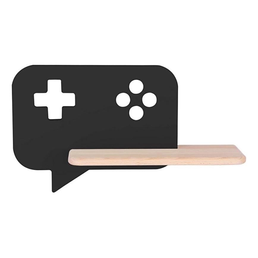 Lámpara de pared LED infantil con estante CONSOLE LED/5W/230V negro,